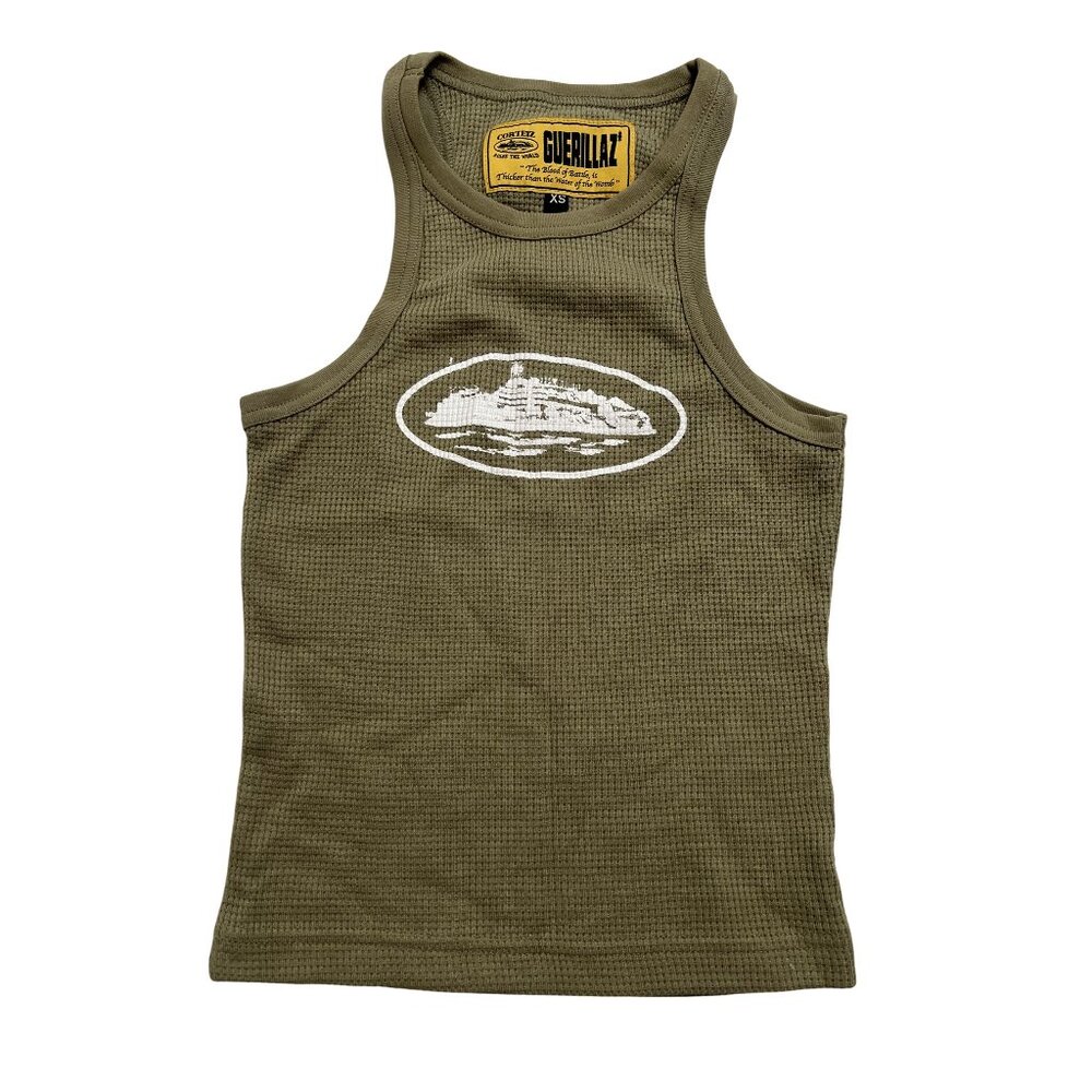 Corteiz Guerillaz Tank Top In Khaki